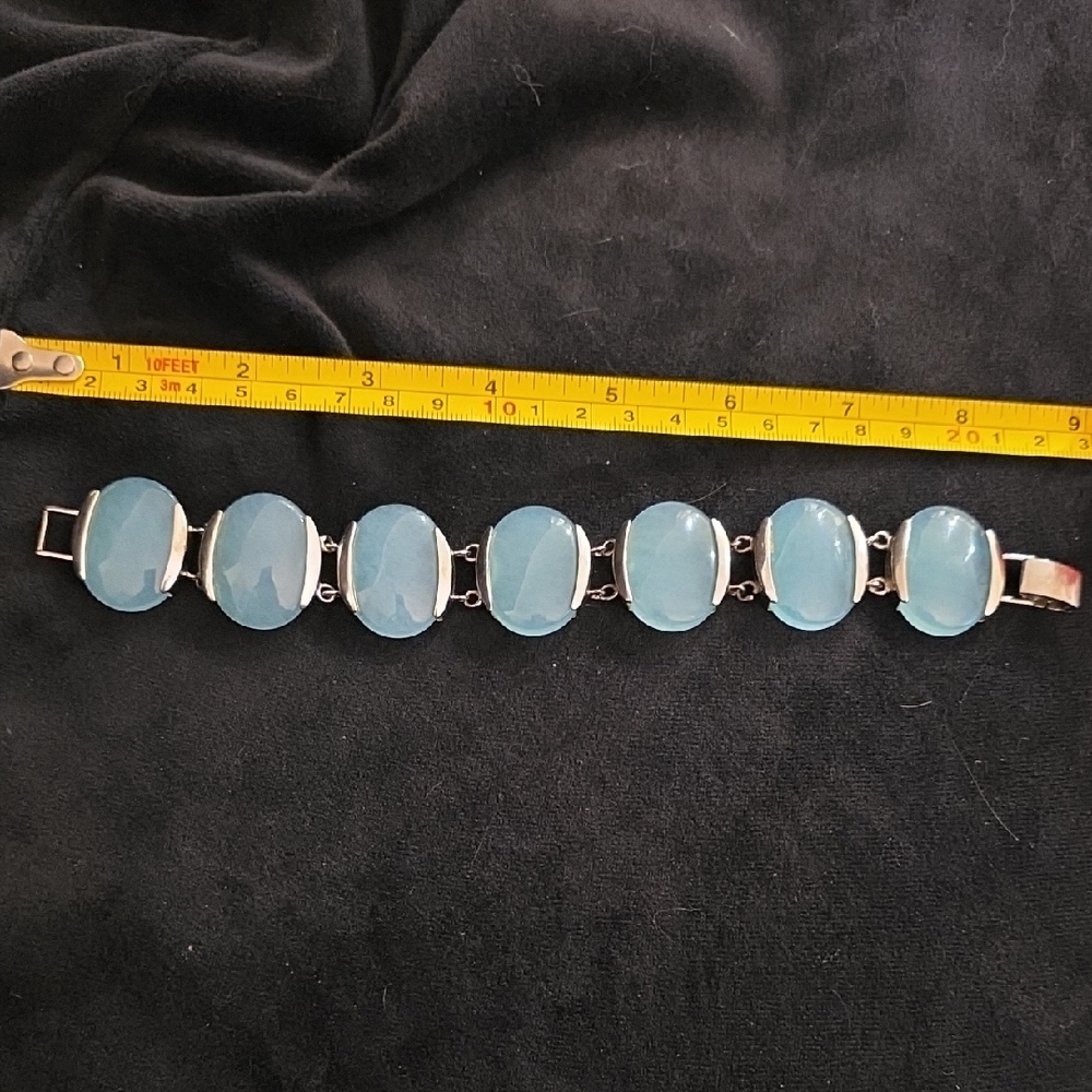 Blue Stone Silver Bracelet